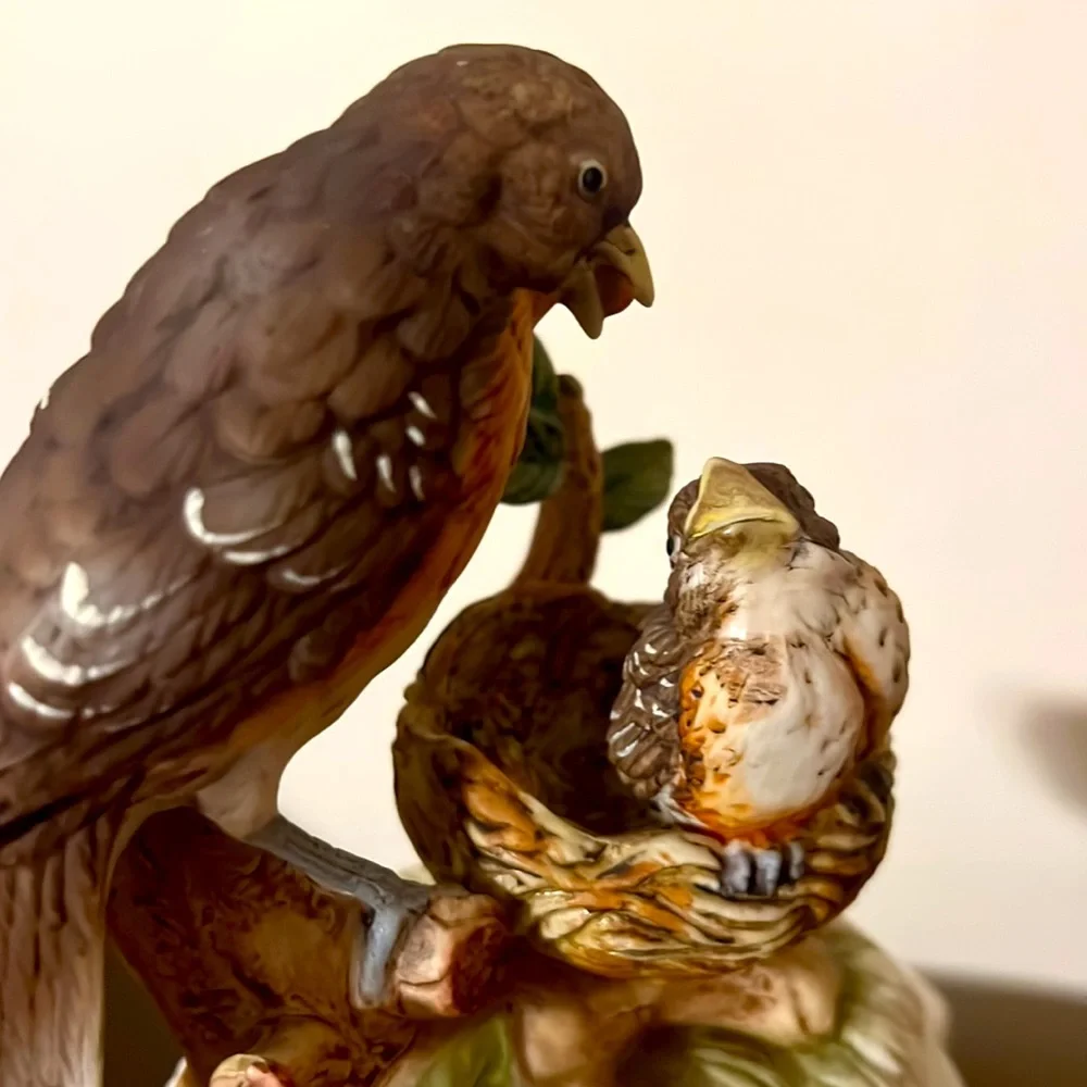 Gorham. Vintage Charming Musical 🎶 Bird Figurine with Nest “Over The Rainbow “ 🌈